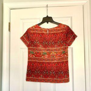 NWOT J. Crew Paisley Patterned Top